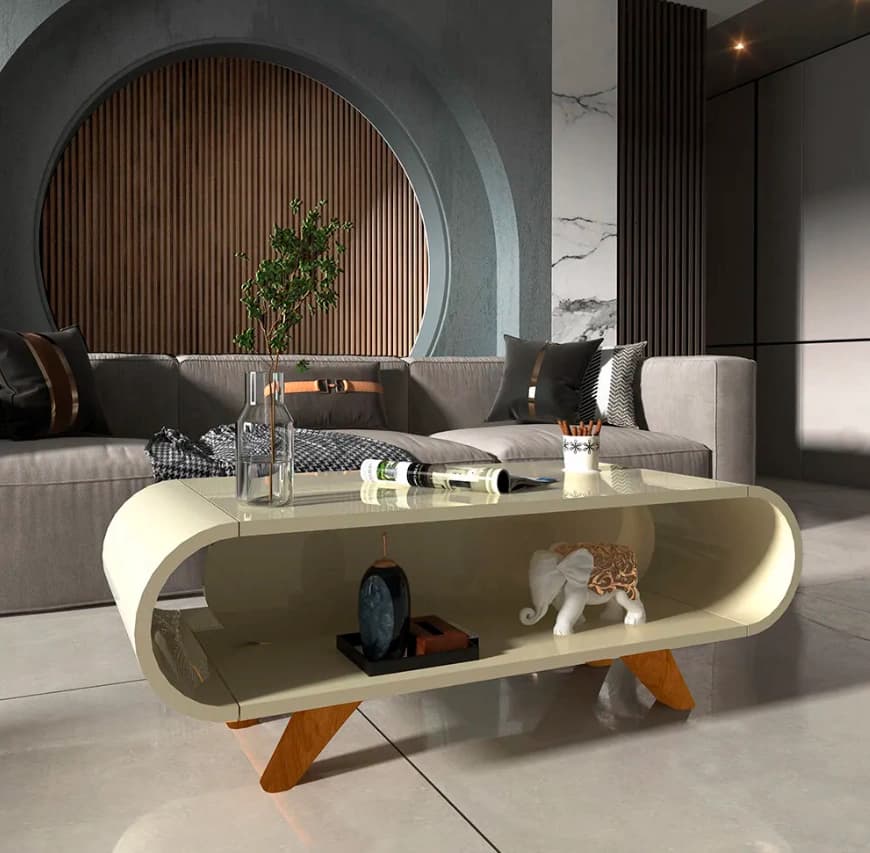 Mesa de Centro Gelius Nobre (off white)