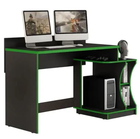 Mesa p/ Computador Valdemoveis Gamer (preto/verde)